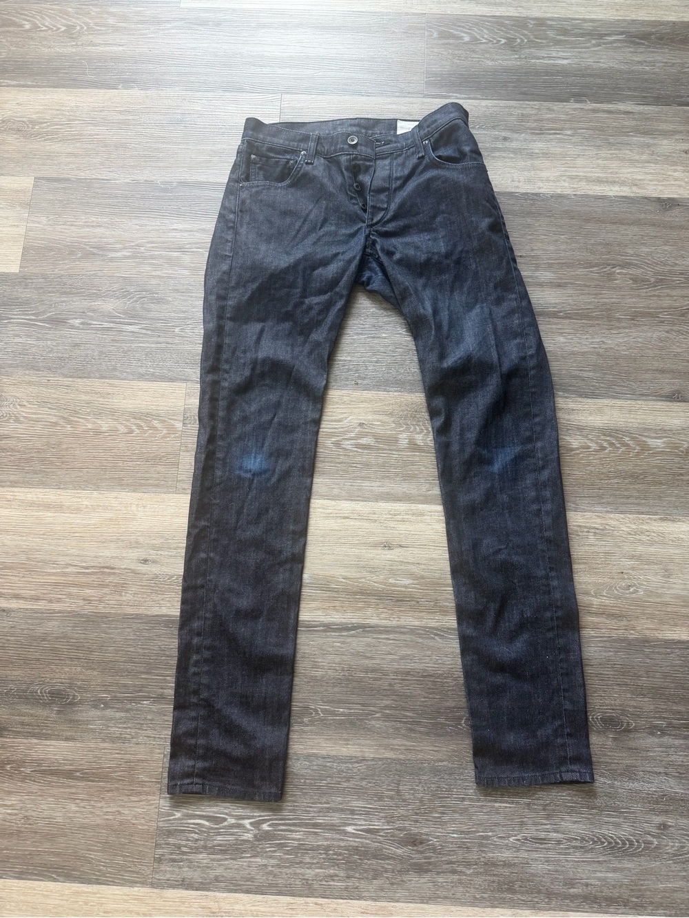 rag & bone Men's Skinny Jeans in Dark Blue-Black Wash
